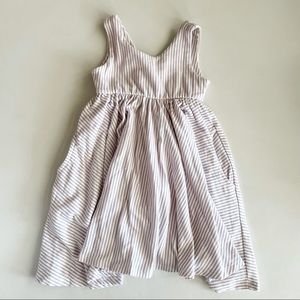 Remie Girl Lavender Stripe Tank Pocket Dress